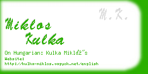 miklos kulka business card